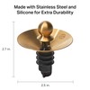 RBT Wine Pourer Stopper 360° Drip-Free Pouring, Low-Profile Stainless Steel