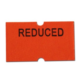 Swift Price Gun Labels (CT1 Punch Hole) Orange Reduced 22 x 12mm