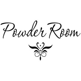 VWAQ Powder Room Vinyl Wall Decal - Bathroom Decor Mirror Quotes (10" H X 20" W)