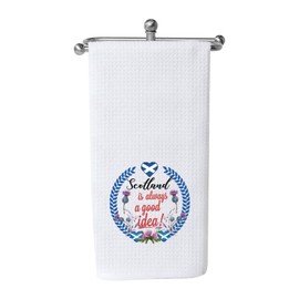 WCGXKO Scotland Kitchen Decor Edinburgh Gift Scotland for Scottish Housewarming Gift Tea Towel (Scotland Towel)