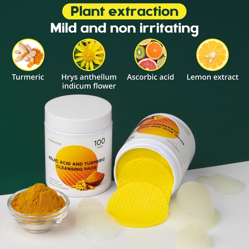 Kojic Acid and Turmeric Cleansing Pads - 100 Pads |