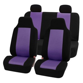 FH Group FB102PURPLE114 Universal Fit Full Set 3D Air Mesh Auto Purple Automotive Seat Covers fits Most Cars, SUVs, and Trucks