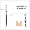 SpeTool 6mm Shank Single Flute Aluminium Router Bits, Solid Carbide