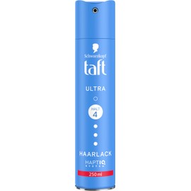 Schwarzkopf Taft Haarlack Ultra (250ml), Haltegrad 4 Haarstyling, Haarspray für alle Haartypen, gestärktes Haar, vegane Formel*