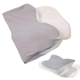 UXIETIN Cervical Pillow Case Compatible with Donama(Only for Standard Size),Comfortable and Breathable Pillowcase for Cervical Pillow,Pillow Case Only,Pillow Not Included,1PC (Gray)
