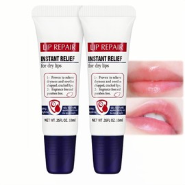 2PCS Lip Repair Balm Ointment, Lip Balm for Dry Cracked Lips, Glossier Lips Balms Set with Protect, Dry Lip-Treatment, Long-Lasting Moisturizer to Soothe & Protect Severely-Dr-y, Chapped, Cracked-Lips
