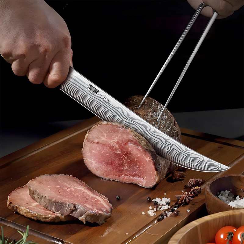 HOSHANHO Carving Kinfe 10 Inch, Forged High Carbon Powder Steel