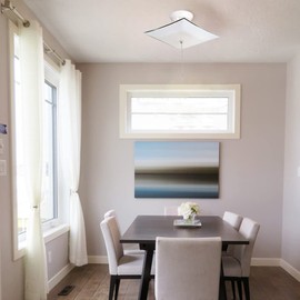 Design House 517805 Traditional 2-Light Indoor Semi-Flush 12 Inch Ceiling Mount Square Frosted White Glass for Bedroom Hallway Kitchen Dining Room, White