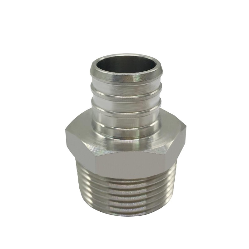 Beduan Stainless Steel PEX Garden Hose Adapter Fitting 3/4" PEX