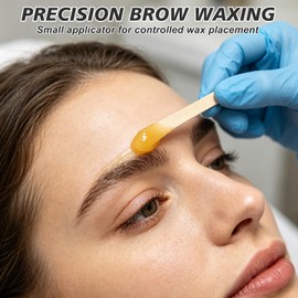 Wooden Eyebrow Wax Sticks, 200 Pcs Small Brow Waxing Sticks