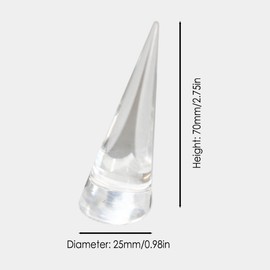 Mcoser 4pcs Ring Holde Set,Clear Acrylic Ring Holder,2.5 * 7vm Cone Ring Holder,Cone Tower Shape Decorative Display Stand For Ring