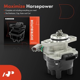 A-Premium Ignition Distributor with Cap and Rotor Compatible with Nissan Sentra 1995-1999, 200SX 1995-1998, 1.6L, Replace# 221000M300, 221000M301