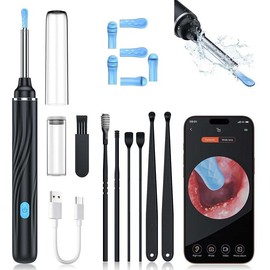 Ear Wax Removal Tool Camera, Ear Cleaner with Camera, 1080P HD Ear Camera and 6 LED Light, Ear Wax Removal Kit with 6 Ear Pick, 6 Pcs Ear Set，Comfort,Gift Valentine