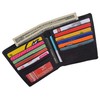 MARSHAL Mens RFID Blocking Bifold Hipster Hunter Leather Euro Credit