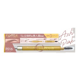 Excel Powder & Pencil Eyebrow EX PD16 (Ash Pink) Eyebrow Pencil, Eyebrow Powder, Eyebrow Brush, 3 Functions 1 Piece