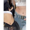 OUFER 14G Belly Button Piercing Titanium Piercing Navel Long Short