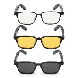 Hilitand Gafas Inteligentes, Gafas de Sol Inalámbricas Bluetooth con Parlantes Abiertos y Micrófono, Música y Llamadas Manos Libres, IP5 Resistente Al