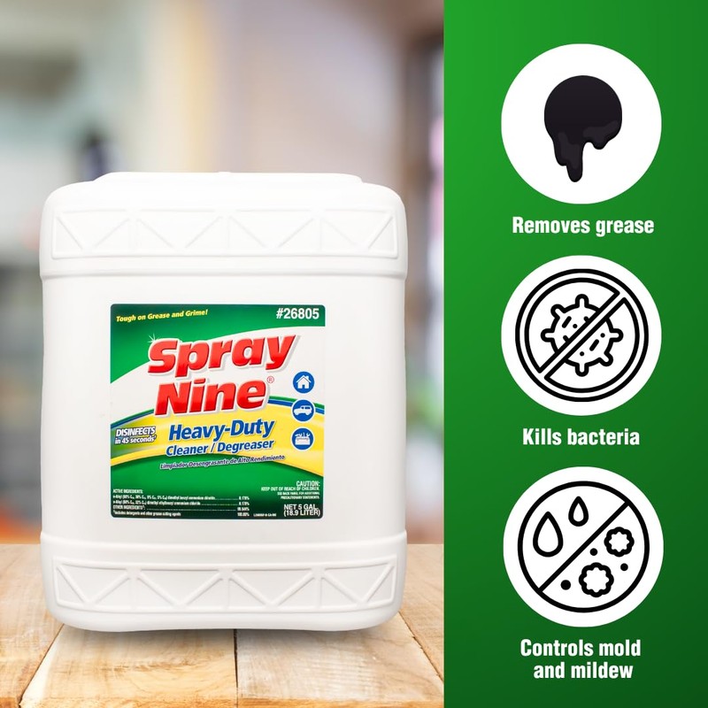Spray Nine 26805 Heavy Duty Cleaner, Degreaser & Disinfectant for