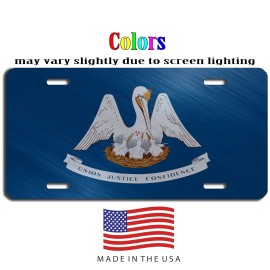 Mako Louisiana state flag aluminum license plate car truck SUV tag