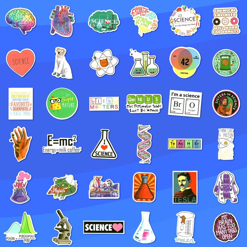 LIAOWL 100 PCS Science Stickers,Science Classroom Decor Stickers for Water
