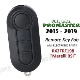 KeylessAutoParts RX2TRF198 Marelli BSI for RAM ProMaster Series 2015-2019 Flip Remote Key Fob
