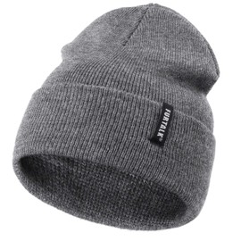 FURTALK Toddler Knitted Winter Hat Boys Girls Acrylic Beanie Hat Baby Kids Cuffed Winter Hats,Mixed Dark Grey