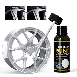 Xtryfun Mirror Silver Rim Touch Up Paint, Automotive Touch Up Paint Bottles with Brush, Car Wheel Scratch Repair Touch Up Paint, Quick and Easy Fix Rim Scratches, Chips, Curb Rashes and Surface Damage