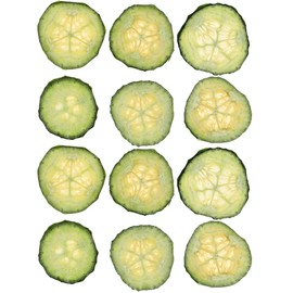 TEHAUX 12pcs Dried Pressed Cucumber Slices for DIY Decor Craft Supplies Handmade Decorations