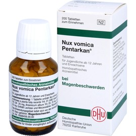 DHU Nux vomica Pentarkan Tablets for Stomach Disorders Pack of 200 Tablets