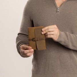 Gusti Leather Notebook Fedra - Diary Vintage Notebook Brown Leather