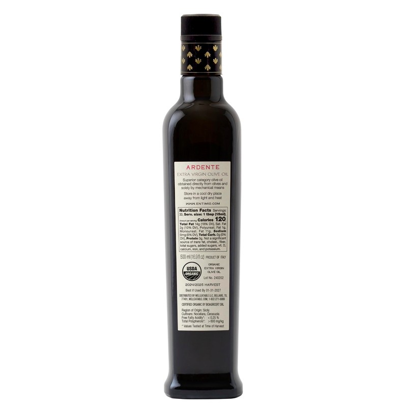 Entimio Ardente +600 mg/kg Polyphenol Rich Organic Extra Virgin Olive
