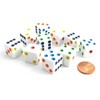 Set of 10 Six Sided D6 16mm Standard Dice White