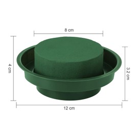 Bruafsir 5 Pack DIY Flower Arrangement Kit Green Round Wet Floral Foam with Bowl, Wedding Aisle Flowers, Party Decoration