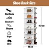 Mishukaze Rotating Shoe Rack 7 Tier Rotating Shoe Rack Freestanding