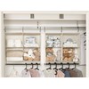 StorageWorks Hanging Closet Organizer with Garment Rod, 4 Section Closet
