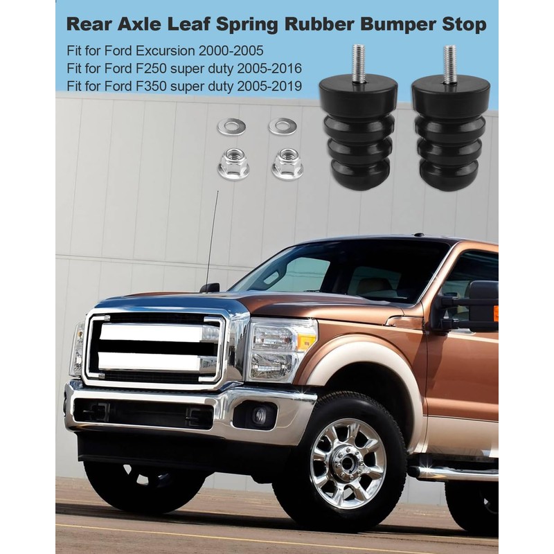 JUWEVAZU 2Pcs Rear Leaf Spring Bumpers Fit for Ford Excursion