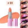 2 in 1 Lipstick Eyeshadow Stick Shimmer Gloss Long Lasting
