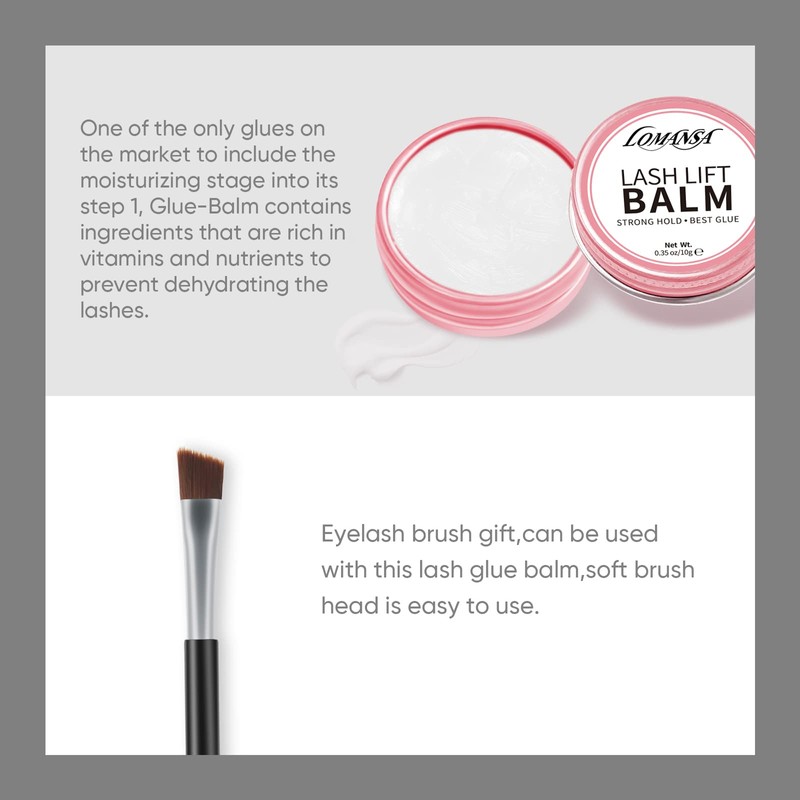 Lomansa Eyelash Lifting Glue, Lash Lift Glue Balm, Lash Lift