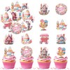 Fyeoxle 36PCS Edible Candyland Cupcake Toppers Wafer Paper Sweet Candy