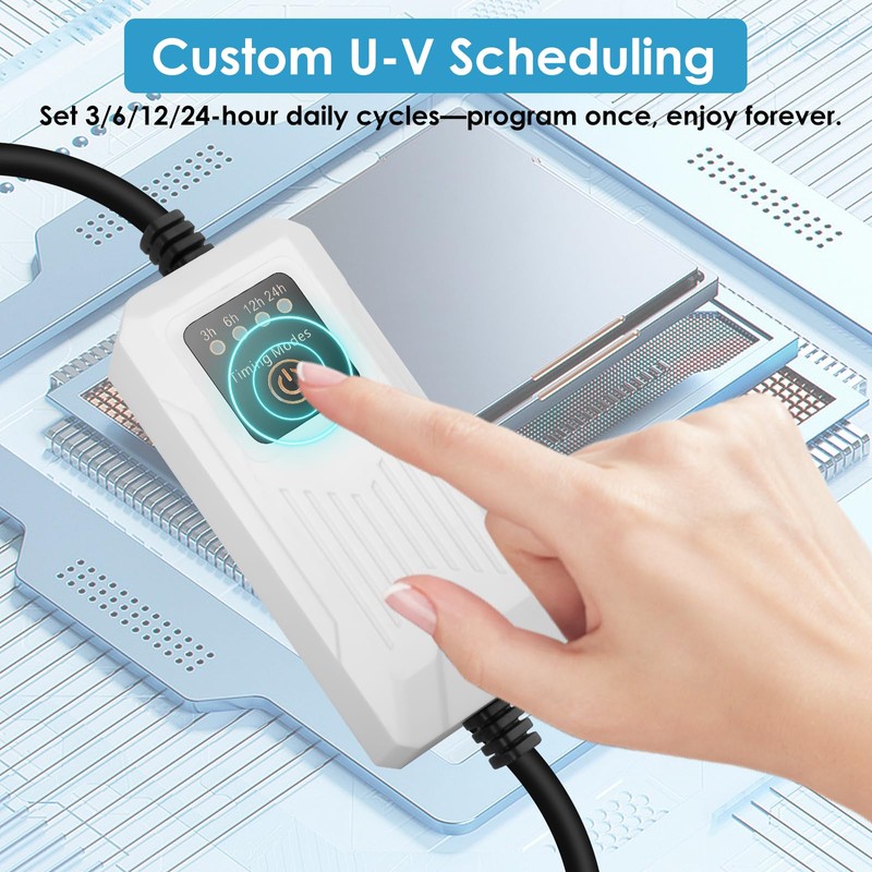 DESUMG Aquarium U-V Filter with Programmable Timer for 40–160 Gallon