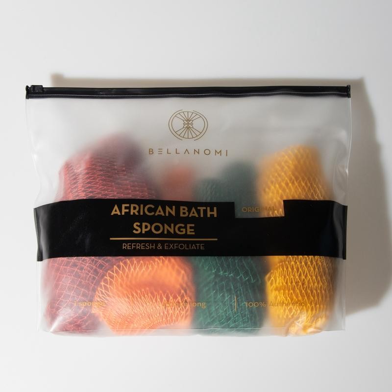 4 Piece African Exfoliating Net Sponge Bundle, Ethically Sourced from