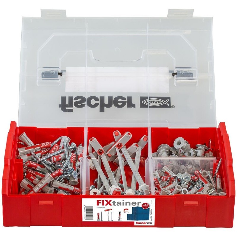 fischer FixTainer DuoLine - Assortment of Plugs and Screws (181