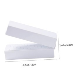 Operitacx Drill Storage Box for Nail Tech Nail Drill Bits Display Case Storage Box