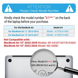 IBENZER Compatible with Old Version MacBook Air 13 Inch Case (2017-2010 Release), Models: A1466/A1369, Plastic Hard Shell Case with Keyboard & Screen Cover for Mac Air 13, Avocado Green, A13AVGN+2