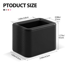 Houlishu 2 PCS Seat Belt Buckle Holder, Durable Silicone Material,Car Accessories, Suitable for Most Car Models (Black)