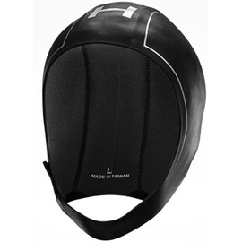 Huub 3mm Wetsuit Skull Cap Hat - Black Silver - Unisex - The Neoprene Skull Swim Cap is a fully adjustable swim hat