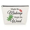 Funny Weed Gifts Makeup Bag Birthday Gift for Women Humor