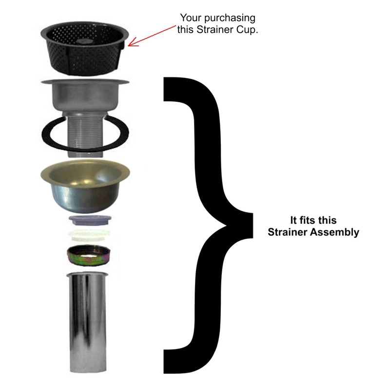 Marble 1730 Hair Strainer Cup for Shampoo Bowl 3-1/2" Dia