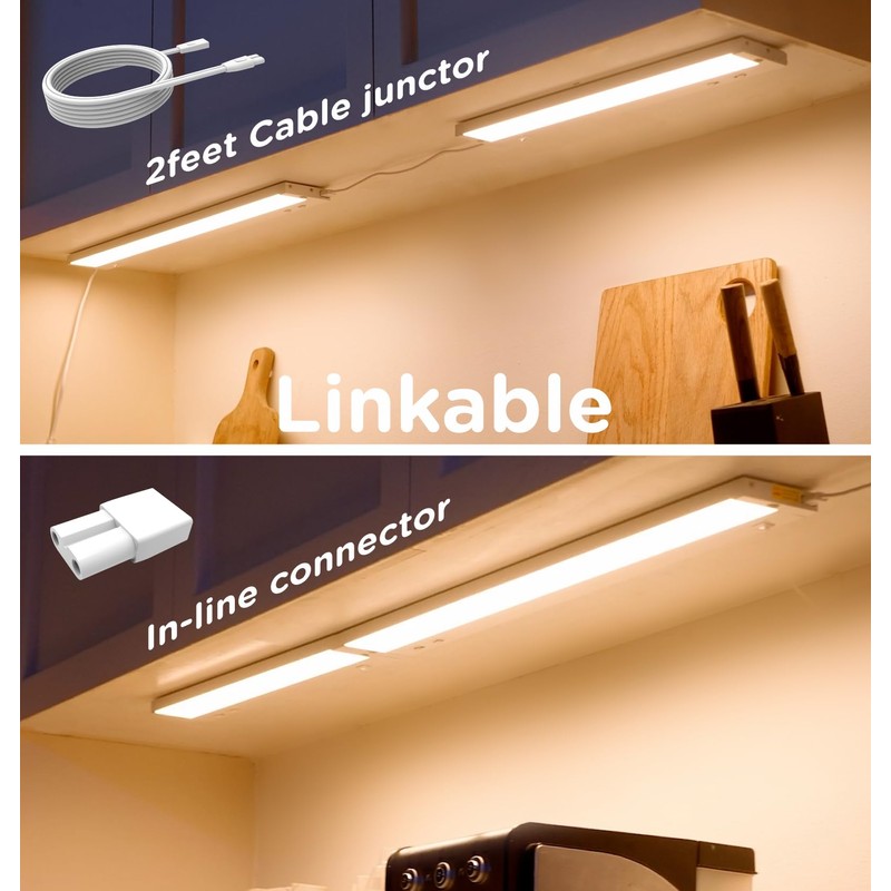 Tonlesm 12 Inch Under Cabinet Lighting Plug in, 7W 120V