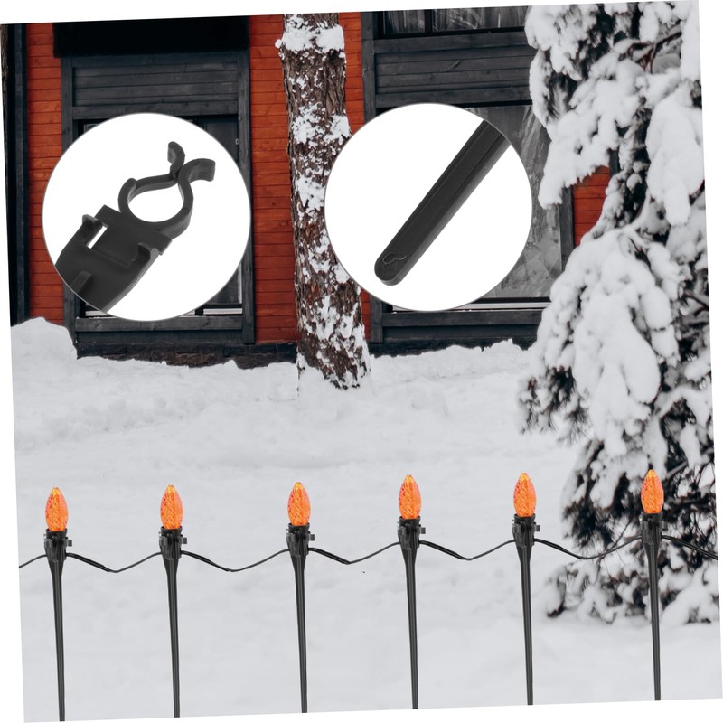 FUNOMOCYA Garden Lamp Stakes 30pcs Ground Stakes for String Lights